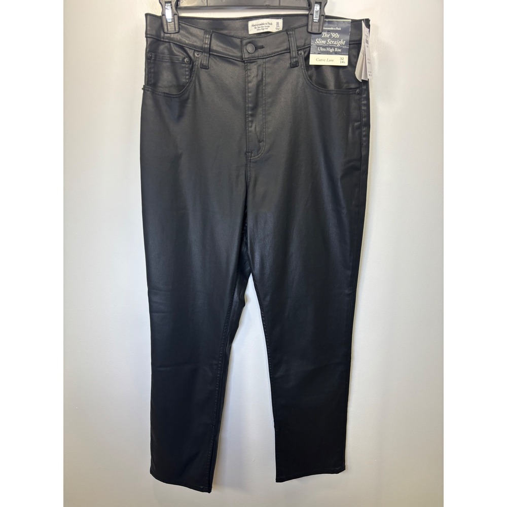 Abercrombie & Fitch Curve Love 90s Slim Straight Ultra High Rise Pants 32s